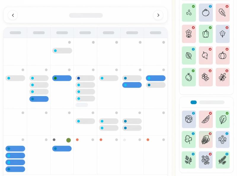 Aperçu du calendrier potager Permapotes